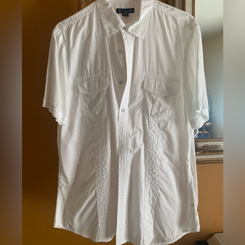 Men’s 100% cotton INC wire button down blouse
